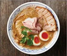  ?? COURTESY OF MENSHO ?? Menya Shono will bring its ramen dishes to San Rafael.