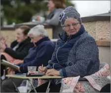  ?? Peggy Geary enjoying a fun session of street bingo in Ardfert at the weekend. ??