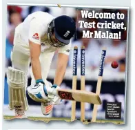  ??  ?? Welcome to Test cricket, Mr Malan!