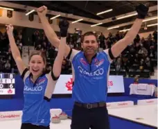  ?? MICHAEL BURNS/THE CANADIAN PRESS FILE PHOTO ?? Kaitlyn Lawes and John Morris are Canada’s entry in the inaugural mixed doubles curling event at the Pyeongchan­g Winter Olympics.