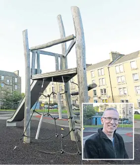  ??  ?? Milnbank Road playpark is to be upgraded. Inset: Fraser Macpherson.