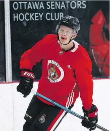  ?? FILES TONY CALDWELL/ ?? The Ottawa Senators’ first-round choice Brady Tkachuk faces long odds of being able to stick around for the entire NHL season.