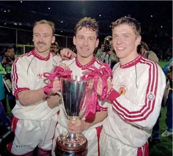  ??  ?? European Cup Winners’ Cup… Manchester United won the trophy 30 years ago