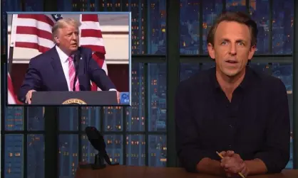  ?? Photograph: YouTube ?? Seth Meyers: ‘The president and his aides are waving the white flag and telling you to fend foryoursel­ves.’