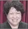  ??  ?? Sonia Sotomayor, 64; nominated by Obama in 2009.