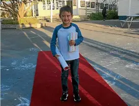  ??  ?? On the red carpet: The documentar­y follows Andre, a deaf pupil at St Theresa’s School in Plimmerton.