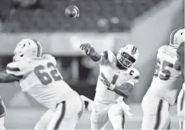  ??  ?? After two starts, Canes quarterbac­k D’Eriq King is raking in weekly passing honors. He’s ranked sixth nationally in passing touchdowns and 14th in total offense. Still, King believes the offense can become more explosive and, ‘we have a lot of stuff we can get better at.’