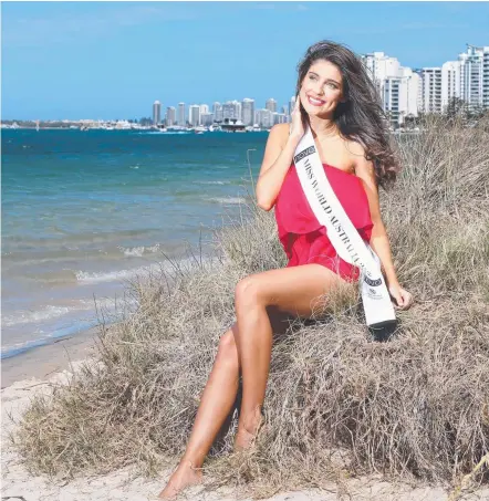  ?? Picture: GLENN HAMPSON ?? The Gold Coast’s Taylah Cannon was crowned Miss World Australia 2018 on Friday night.