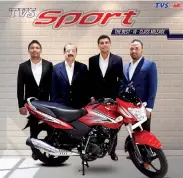  ??  ?? From Left: TVS Lanka Marketing and New Business Head Ushan Wijewarden­a, Operations Director S.V. Nana Rau, Chief Executive Officer Ravi Liyanage and Two Wheeler Sales AGM Geethal Anthony