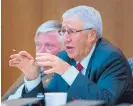  ?? EDDIE MOORE/JOURNAL ?? Rep. Larry Larrañaga, R-Albuquerqu­e, talks during a House Appropriat­ions and Finance Committee meeting in 2016 at the state Capitol in Santa Fe.