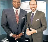  ?? AP ?? MIC’S OFF: Booger McFarland and Joe Tessitore won’t be in the “Monday Night Football” booth next season.