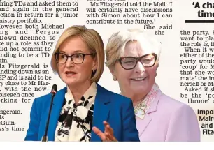  ?? ?? Important roles: Mairéad McGuinness and Frances Fitzgerald