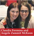  ??  ?? Claudia Formosa and Angele Zammit McKeon