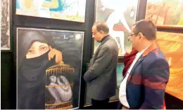  ??  ?? The photo tweeted by sports minister, Vijay Goel (center), who tagged Zaira Wasim in it. The actress replied by asking him not to connect her with such a “discourteo­us depiction” —via web