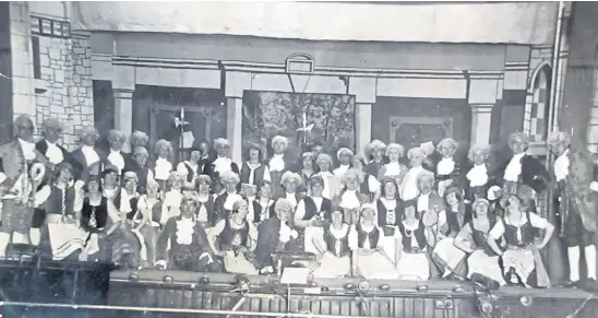  ??  ?? We are indebted to John A. Smith, of Montrose, for today’s photograph which shows Montrose Amateur Operatic Society on stage for their December 1930 production of Les Cloches de Corneville.