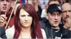  ?? DANIEL LEAL-OLIVAS/AFP ?? Jayda Fransen, deputy leader of the far-right organisati­on Britain First, marching in central London on April 1.