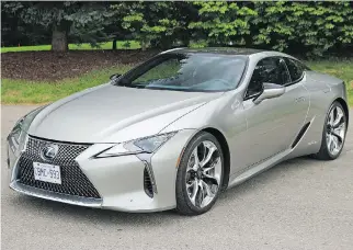  ?? FLETCHER/DRIVING PHOTOS: GRAEME ?? The 2018 Lexus LC 500h is a delight to drive quickly, but is equally suited to highway cruising.