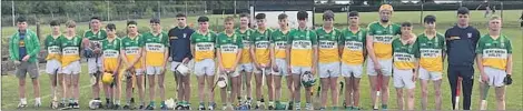  ??  ?? Bride Rovers U17 hurlers who were in action v Holycross.
