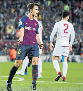  ?? FOTO: PEP MORATA ?? Celebració­n con rabia Denis marcó dos goles ante la Cultural Leonesa