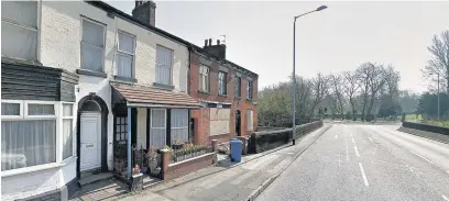  ??  ?? ●●Carrington Road, Portwood, scene of the crash