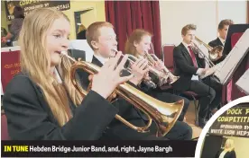  ??  ?? IN TUNE Hebden Bridge Junior Band, and, right, Jayne Bargh