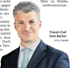  ?? FOTO: TRIANEL ?? Trianel-Chef Sven Becker.