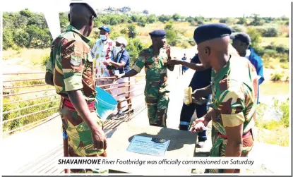  ?? ?? SHAVANHOWE River Footbridge was officially commission­ed on Saturday