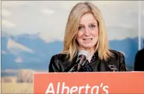  ?? CP PHOTO JEFF MCINTOSH ?? NDP Leader Rachel Notley announces proposed new legislatio­n to protect Alberta’s mountains and watershed from coal mining at a news conference in Calgary on March 15. A committee of six UCP and four NDP MLAs unanimousl­y agreed Tuesday to send the bill to the legislatur­e for debate.