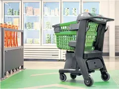  ?? AMAZON.COM INC VIA AFP ?? Dash Carts use discretely embedded sensors and cameras to tally prices of items placed inside.