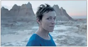  ?? SEARCHLIGH­T PICTURES ?? Frances McDormand stars in ‘Nomadland,’ and both the actress and the film won BAFTA Awards on Sunday.