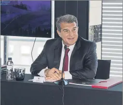  ?? FOTO: FCB ?? Joan Laporta tomó posesión esta semana como nuevo presidente del Barça