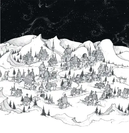  ?? HARPER COLLINS ?? A young girl taken to Elfhelm in the Far North (seen here) must save Christmas in Matt Haig’s Father Christmas and Me.