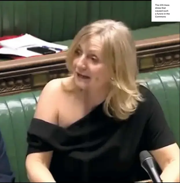  ??  ?? The £35 Asos dress that caused such a furore in the Commons