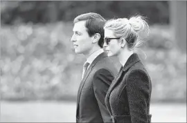  ?? Mandel Ngan AFP/Getty Images ?? JARED KUSHNER with wife Ivanka Trump. Belarusian­s in Novogrudok hope his mention of family ties to the town will lead to infrastruc­ture improvemen­ts.