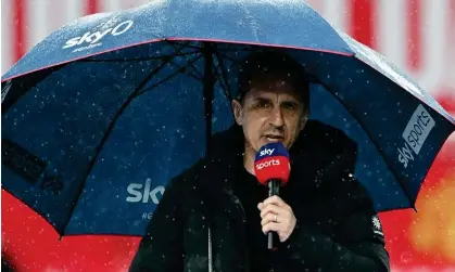  ?? Photograph: Shaun Botterill/Getty Images ?? Gary Neville said the Premier League had made itself ‘look small’ by taking out a paid advert to attack the new football regulator.