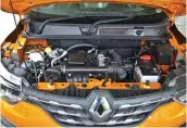  ??  ?? The Renault Triber gets a new 1.0-litre, 3-cylinder engine offering 71bhp and 96Nm of peak torque. Company calls it Energy engine