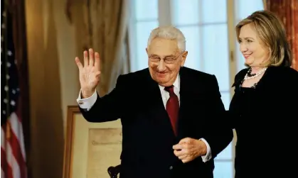  ?? Photograph: Jewel Samad/AFP/Getty Images ?? The then US secretary of state, Hillary Clinton, and Henry Kissinger in 2011.