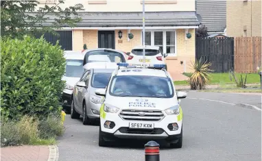  ??  ?? Search Officers were at the wooded area in Newton, after Dr Gaskell left her home in Fallow Grove