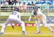  ?? ANI PHOTO ?? ■ Dean Elgar’s knock in the first innings was a rare bright spot for South Africa at Visakhapat­nam.