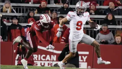  ?? (AP PHOTO/MORRY GASH) ?? Ohio State is 36-2 in Big Ten play under Ryan Day and have won an FBS-high 36 straight games against unranked teams.