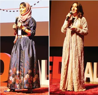  ?? Photos/Supplied ?? Dr. Samar Khan, left, and opera singer Sawsan Al-Bahiti share their inspiring stories at the TEDx.