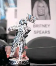  ??  ?? SURPRISES AND CONTROVERS­Y: A “Moon Man” trophy is seen during the 2016 MTV Video Music Awards Press Junket at Madison Square Garden in New York City. (AFP)