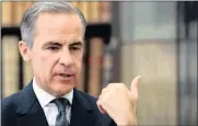  ?? PHOTO: BLOOMBERG ?? Mark Carney, governor of the Bank of England, gestures while speaking during a television interview yesterday.