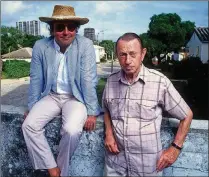  ?? CJ WALKER/THE PALM BEACH POST ?? November 1987: David Paladino (left) and Henry Rolfs on L Street between Georgia Avenue and Lake Avenue in the center of their Downtown/Uptown project.