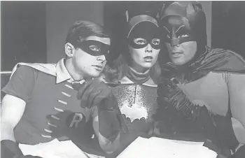  ?? MOVIE STAR NEWS ?? The television show “Batman” starred Burt Ward as Robin, Yvonne Craig as Batgirl and Adam West as Batman.