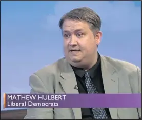  ??  ?? Mathew Hulbert from Barwell appears on BBC One’s Sunday Politics