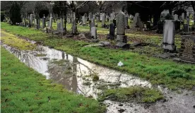  ??  ?? Needing a makeover Hawkhead Cemetery