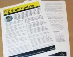  ?? PHOTO: PASCO
KAREN ?? The newsletter sent to Invercargi­ll City Council staff detailing pay cuts.