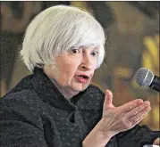  ?? GETTY ?? Trump might nominate Federal Reserve Chair Janet Yellen, whom he said he liked “a lot,” to a second term. He said Monday that a decision is “very, very close.”