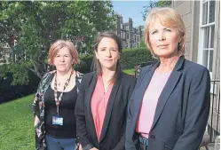  ??  ?? From left: Sinead Daly, MSP Mairi Gougeon and Ann Moulds, of Action Against Stalking.